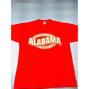 Alabama Crimson Tide Russell Red T-Shirt NCAA Size Large